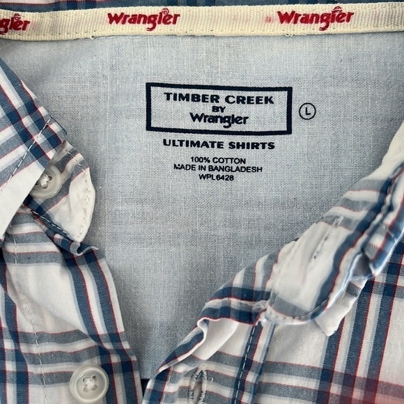 Wrangler short sleeve cotton shirt- size L - Picture 4 of 5